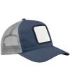 BB636 B636 Beechfield Appliqué Patch 5 Panel Trucker Cap Slate Blue / Light Grey colour image
